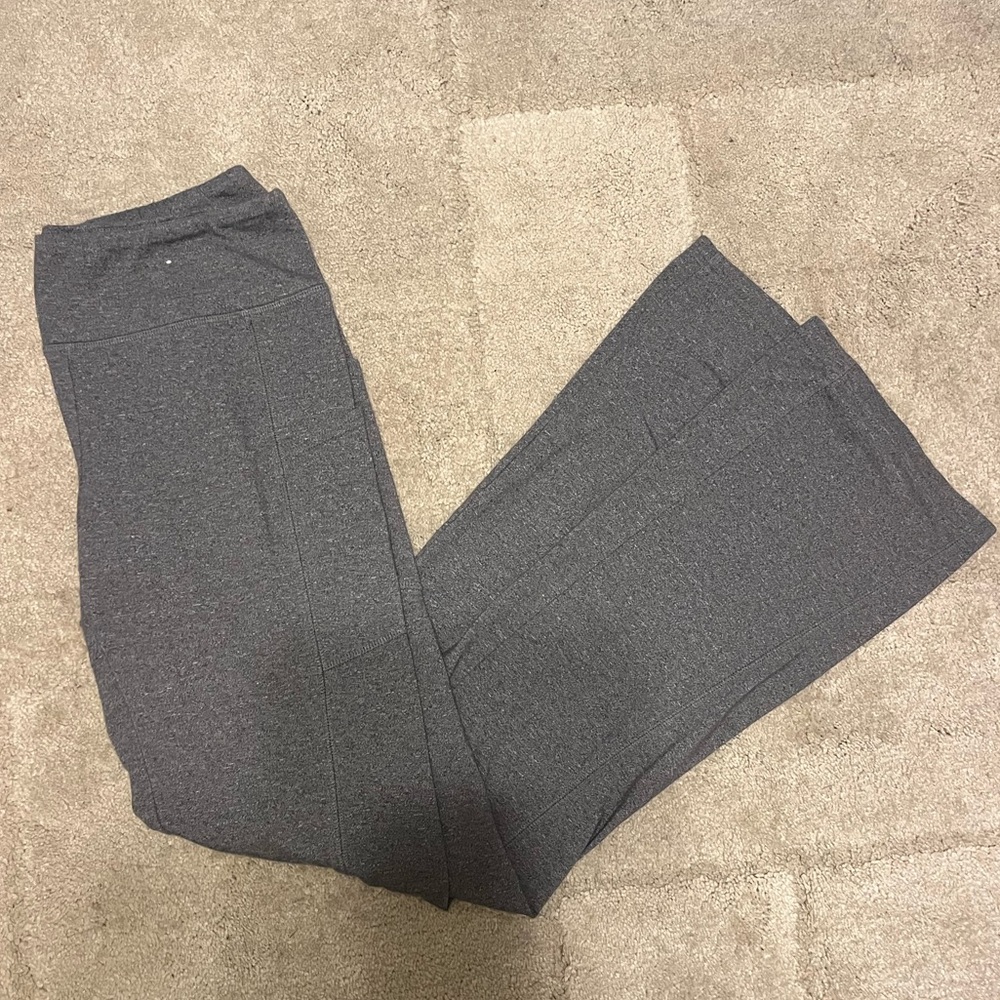 Gray flare yoga pants
